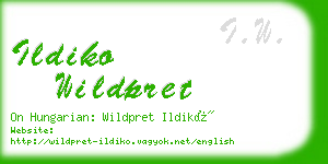 ildiko wildpret business card